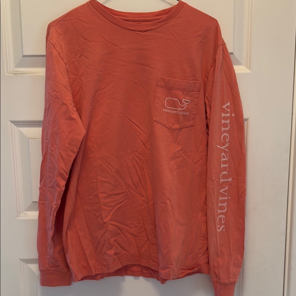 Vineyard Vines Men's Coral Long Sleeve Shirt